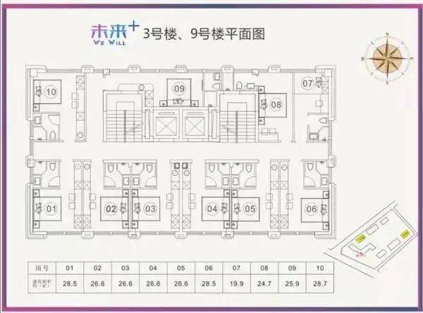 杭州未来+3幢9幢楼平面图