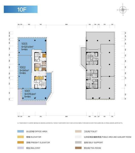 杭州西投万科·开物创新大厦10层平面图