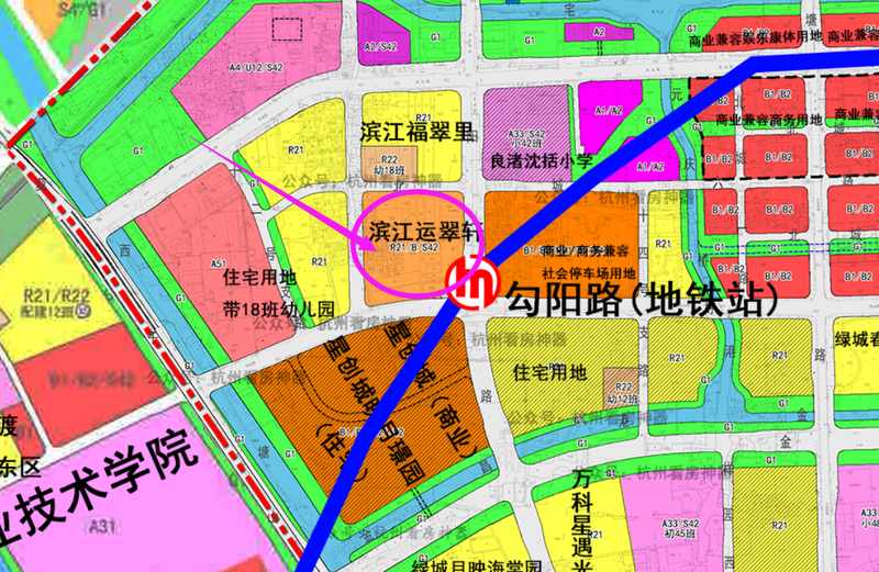 滨江运翠轩：北部新城土地详细规划图(高清版)免费获取
