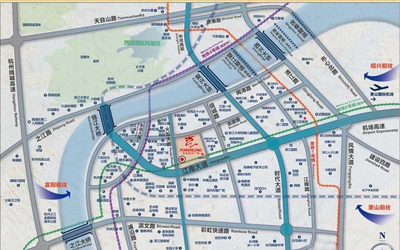 滨江宝龙城市广场交通图