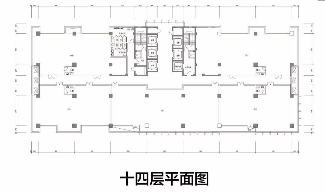杭州西湖广告大厦十四层平面图