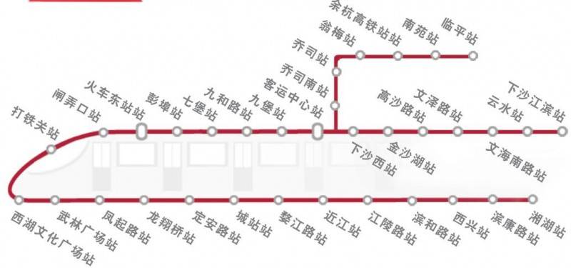 杭州一号线线路图图片