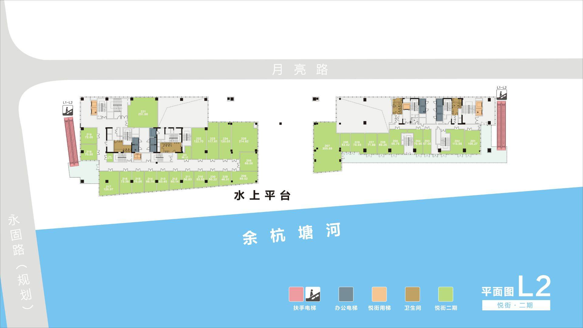 杭州中粮杭州大悦城悦街2楼商铺平面图