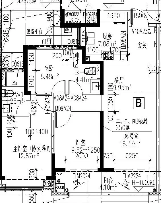 杭州万科亚运村105㎡ 三房两厅两卫 中间套