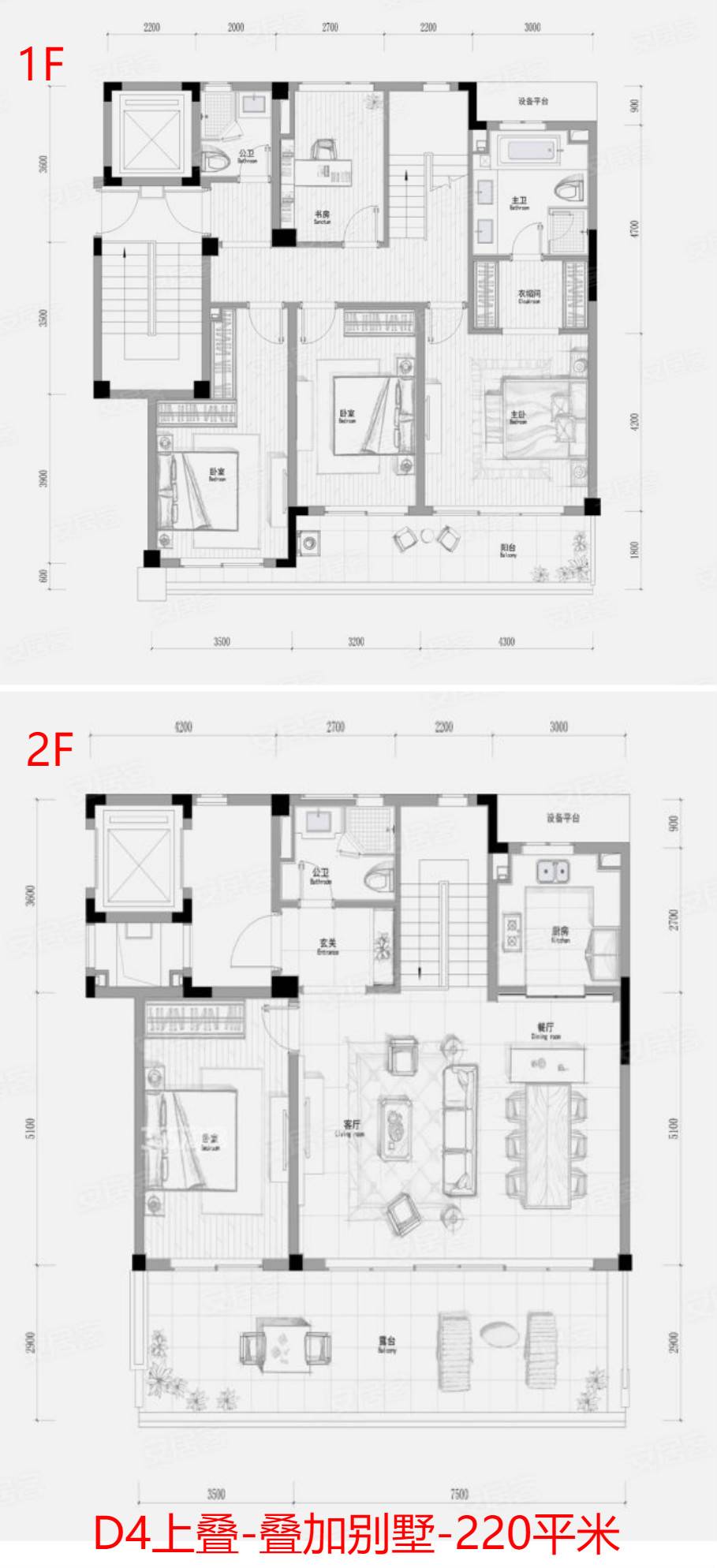 D4上叠-叠加别墅-220平米